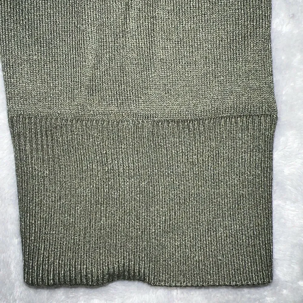 Talbots Vintage 90s Adult XL Rayon Nylon Knit Turtleneck Sweater Green Light